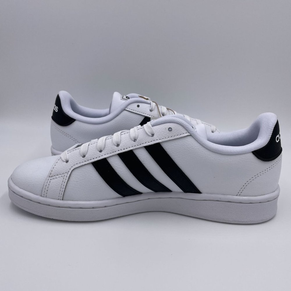 Adidas Grand Court White / Black Mens Shoes - Picture 2 of 8